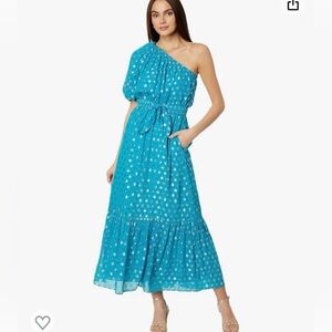 Lilly Pulitzer Blue Rapsody Pattern Zelalynn Maxi Dress Size 14